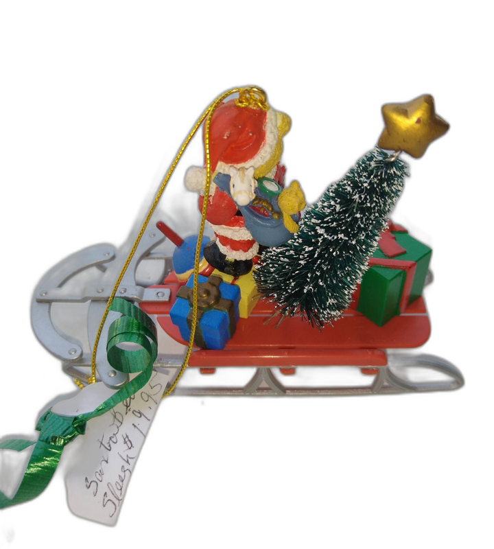 Santa Sleigh Ornament