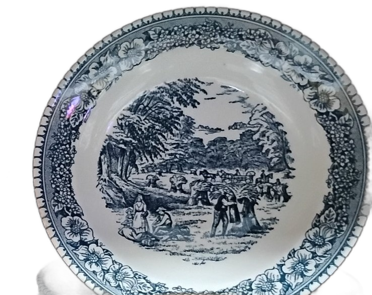 Blue and White Transferware Salad Plate