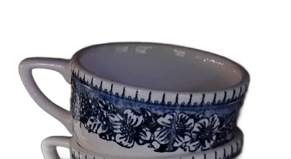 Blue and White Transferware Cup