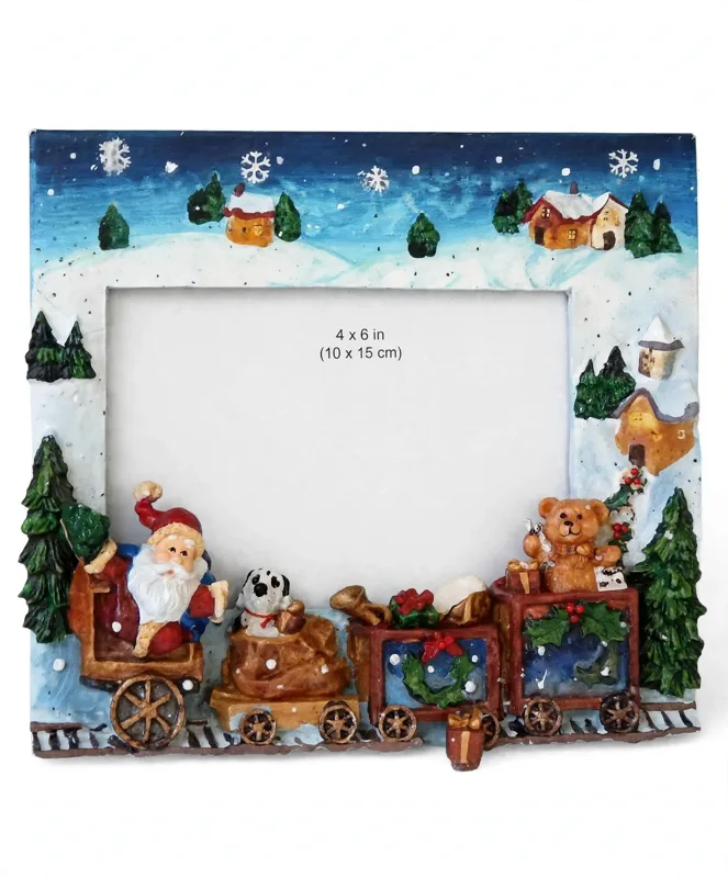 Christmas Photo Frame - Santa Train, 4x6, in Box