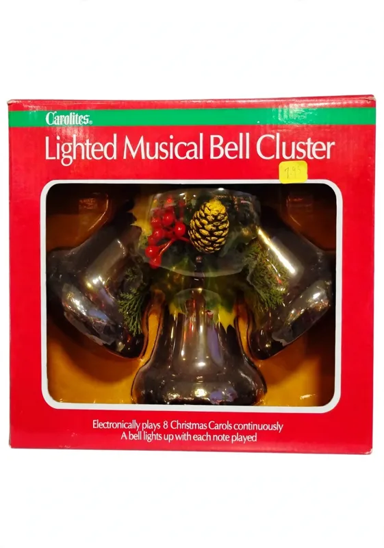 Carolites Lighted Musical Bell Cluster in Box