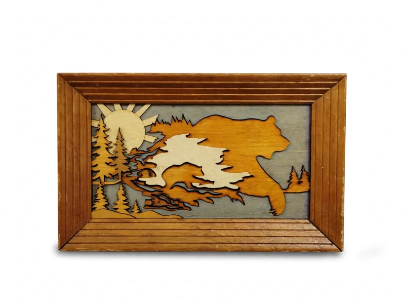 Carved Wooden Animal Plaque