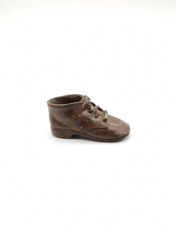 Small Brown Shoe Figurine