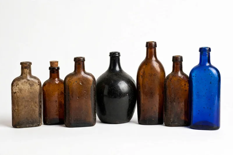 Antique Glass Bottles - Set