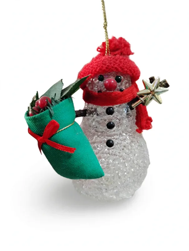 Snowman with Gift Bag Ornament