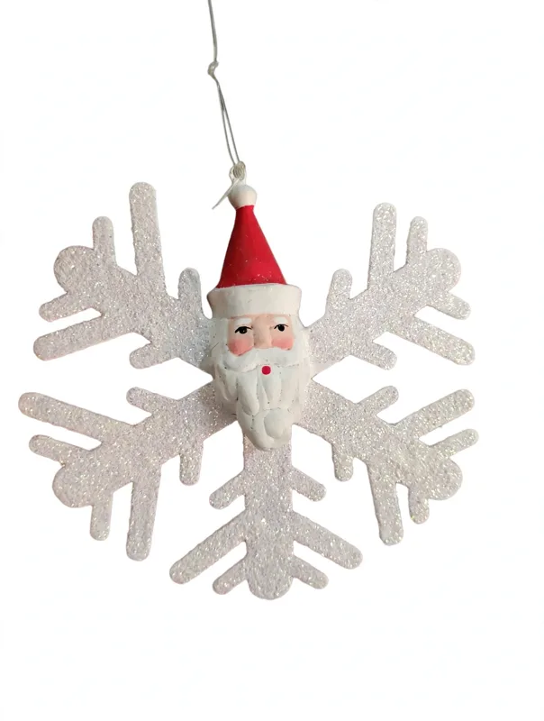 Snowflake Santa Face Ornament