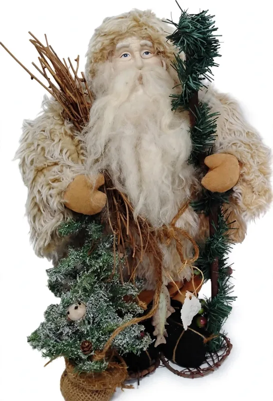 Rustic Santa with Tree and Twigs
