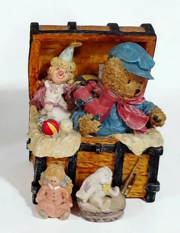 Toy Trunk Scene with Bears