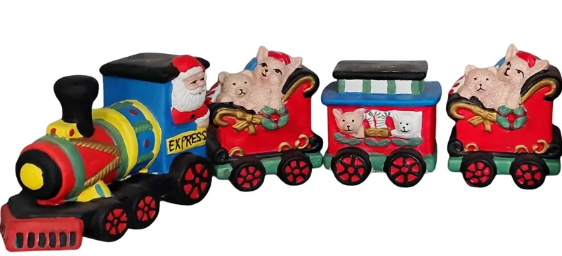 Colorful Christmas Train Set