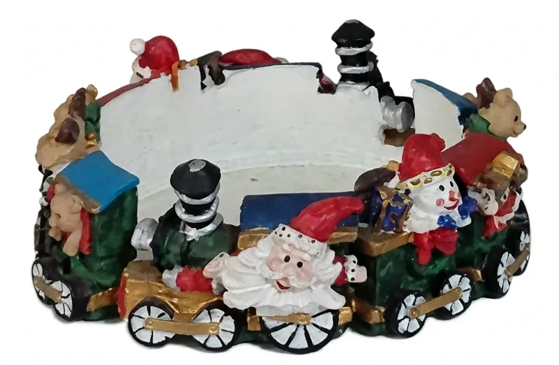 Round Christmas Train Scene
